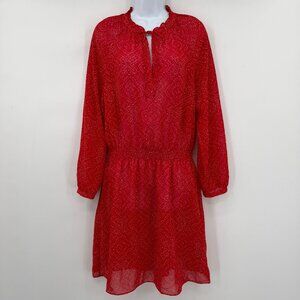 Lauren Ralph Lauren Women’s Red Long Sleeve  Knee Length Dress Spring Size 6